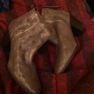 Seychelles Suede Taupe w/ Silver Frost Bootie